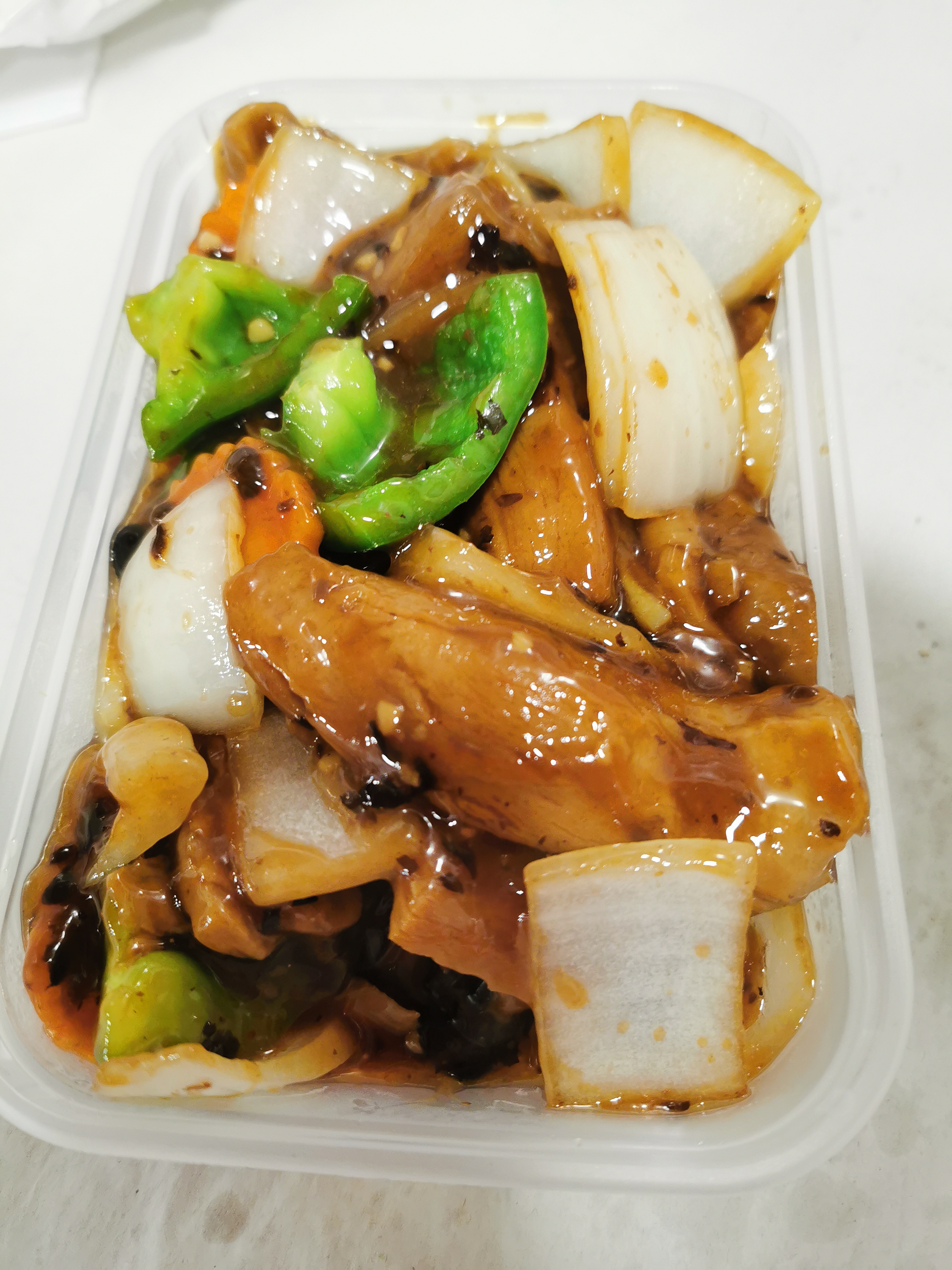 Chicken with Green Pepper in Black Bean Sauce