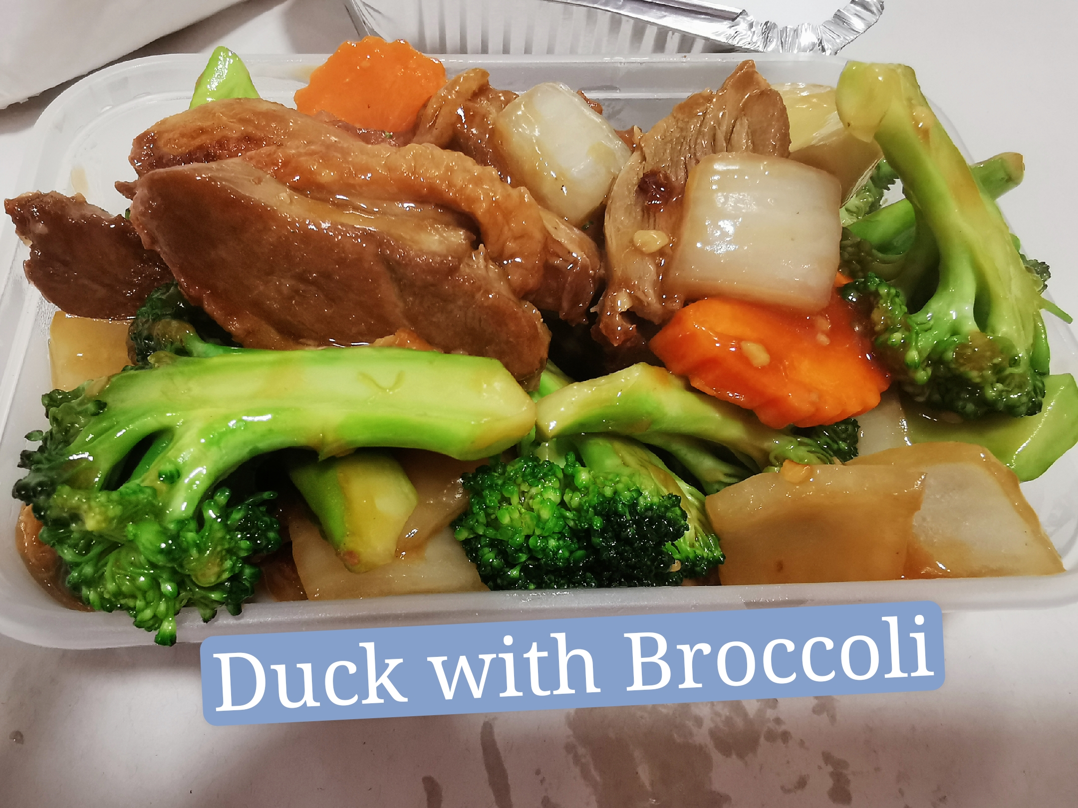 Roast Duck with Broccoli