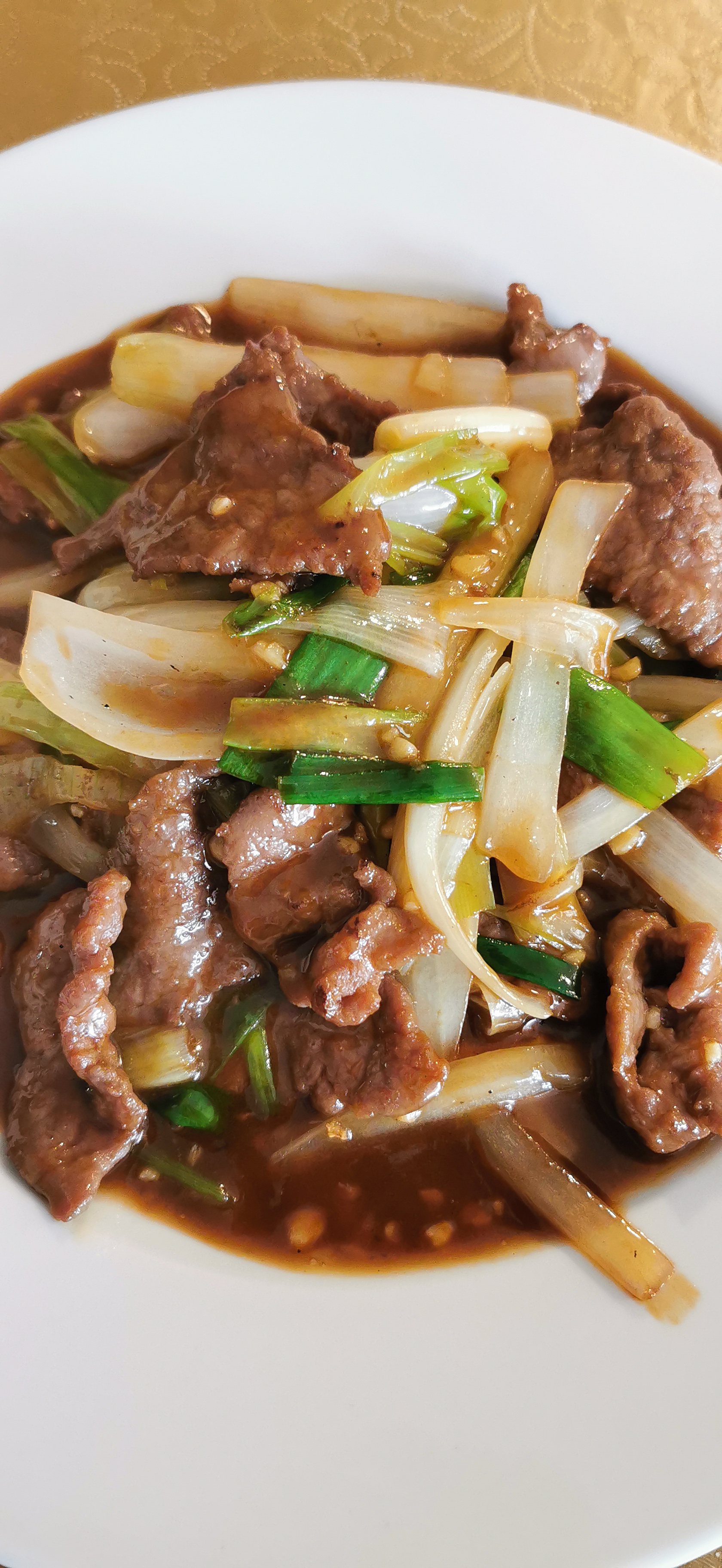 Beef with Ginger & Spring Onion