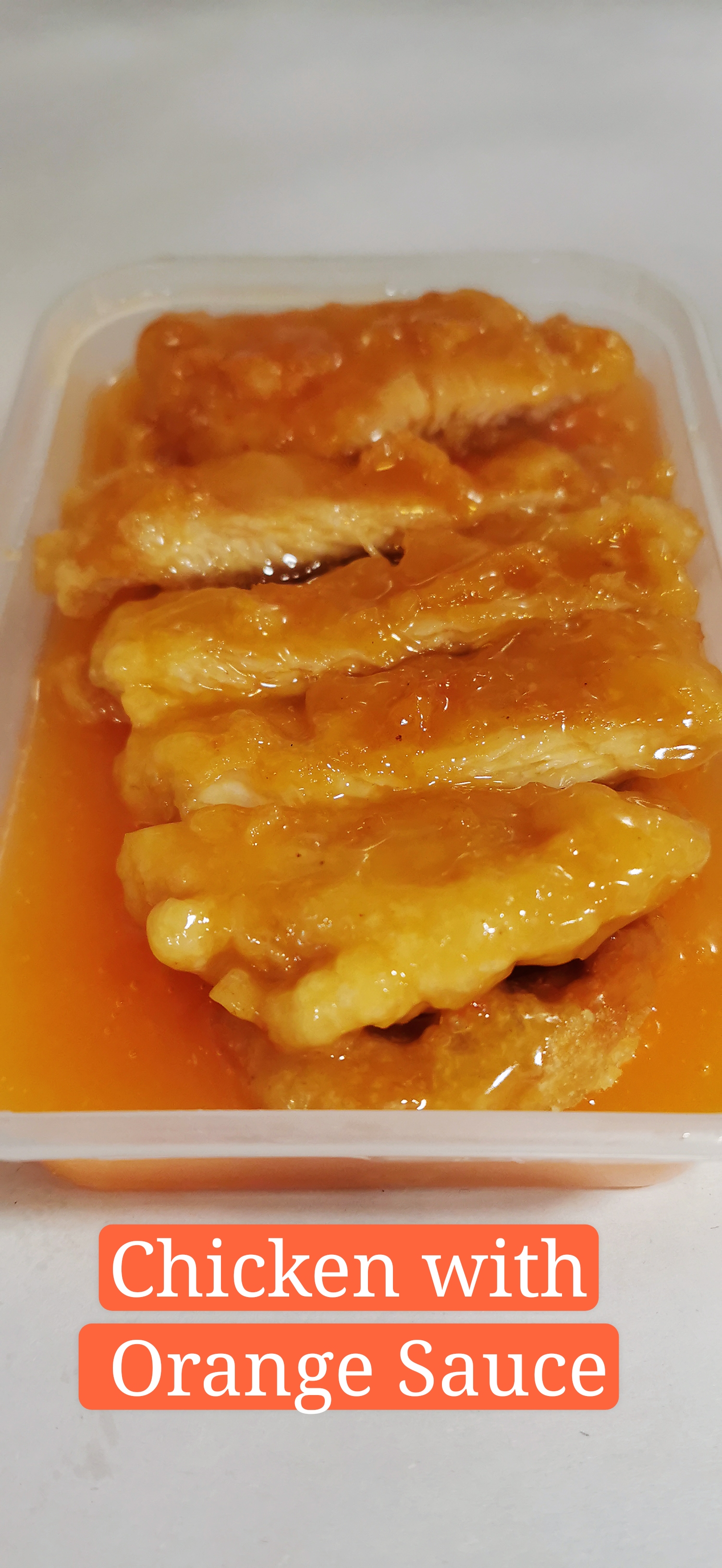 Deep fried chicken in Orange Sauce